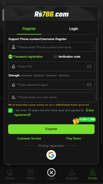 RS786 game